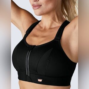 EUC Black Shefit Ultimate Sports Bra High Impact RN 142486 Style 110002